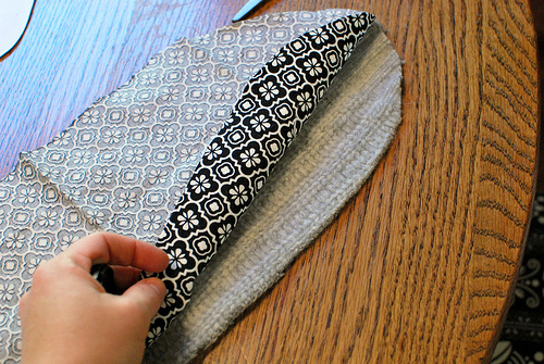 сшивание деталей для шарфа